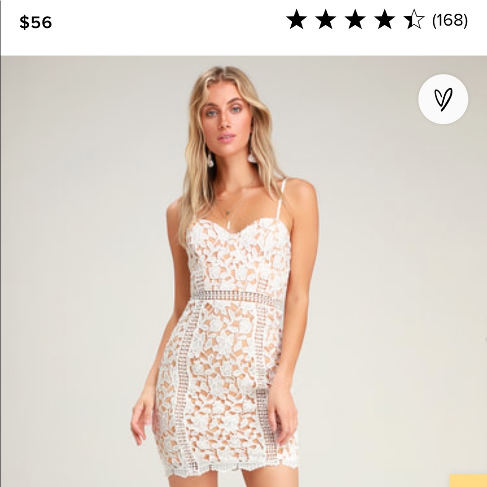 Lulu white lace dress
